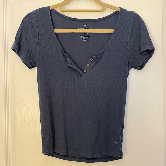 Ribbed henley t-shirt - Picture 1 of 2